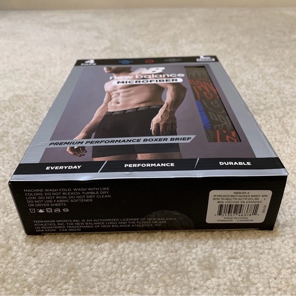 New Balance NB 4 Pack Boxer Brief Microfiber Premium Performance Mens Size L - Picture 3 of 14